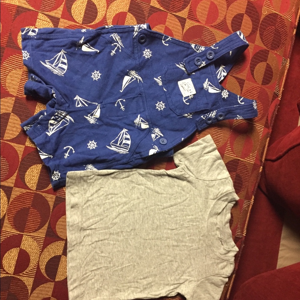 12M carters overalls and T-shirt
